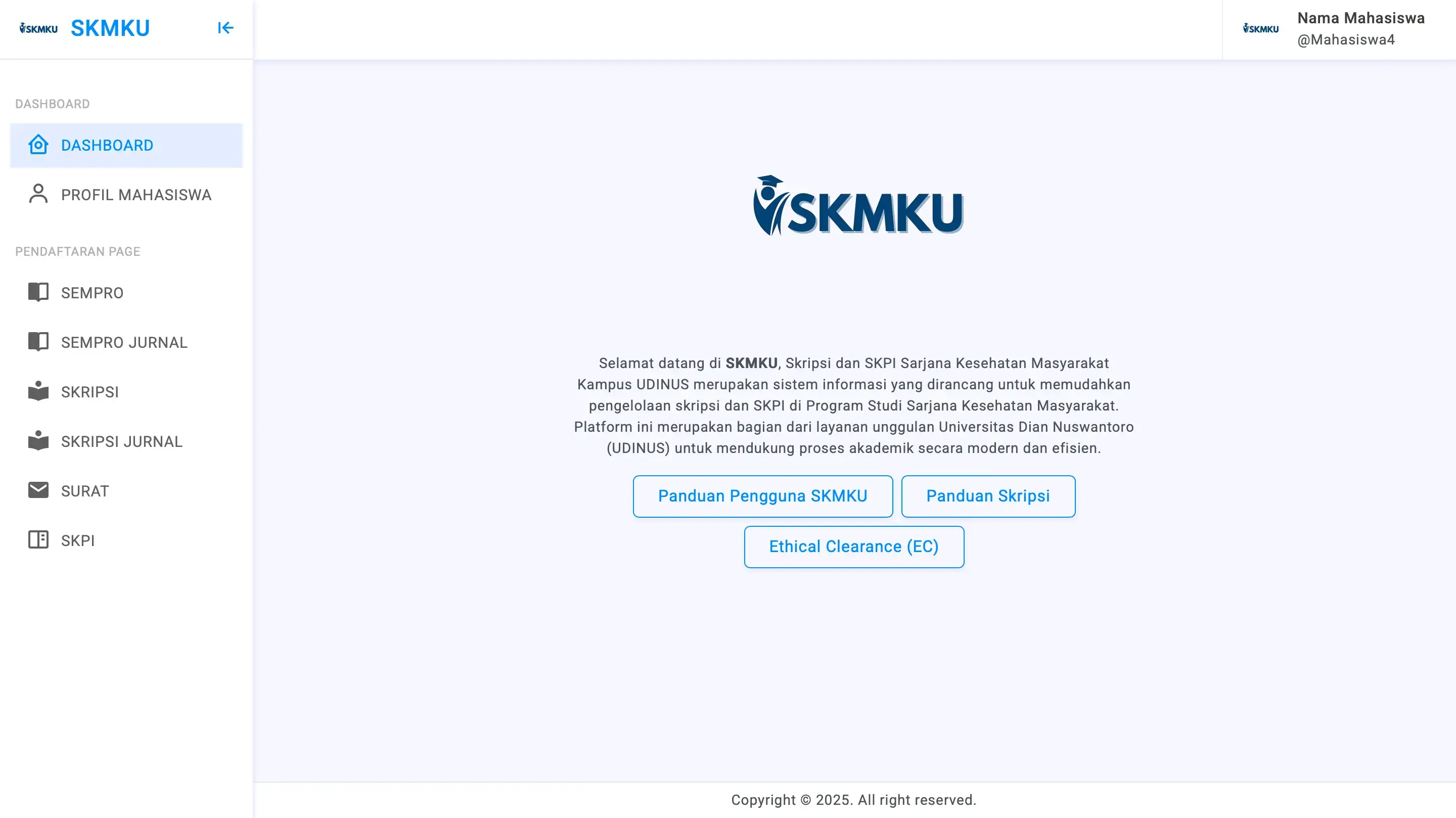 SKMKU (Website Kelulusan Prodi Kesehatan Masyarakat)